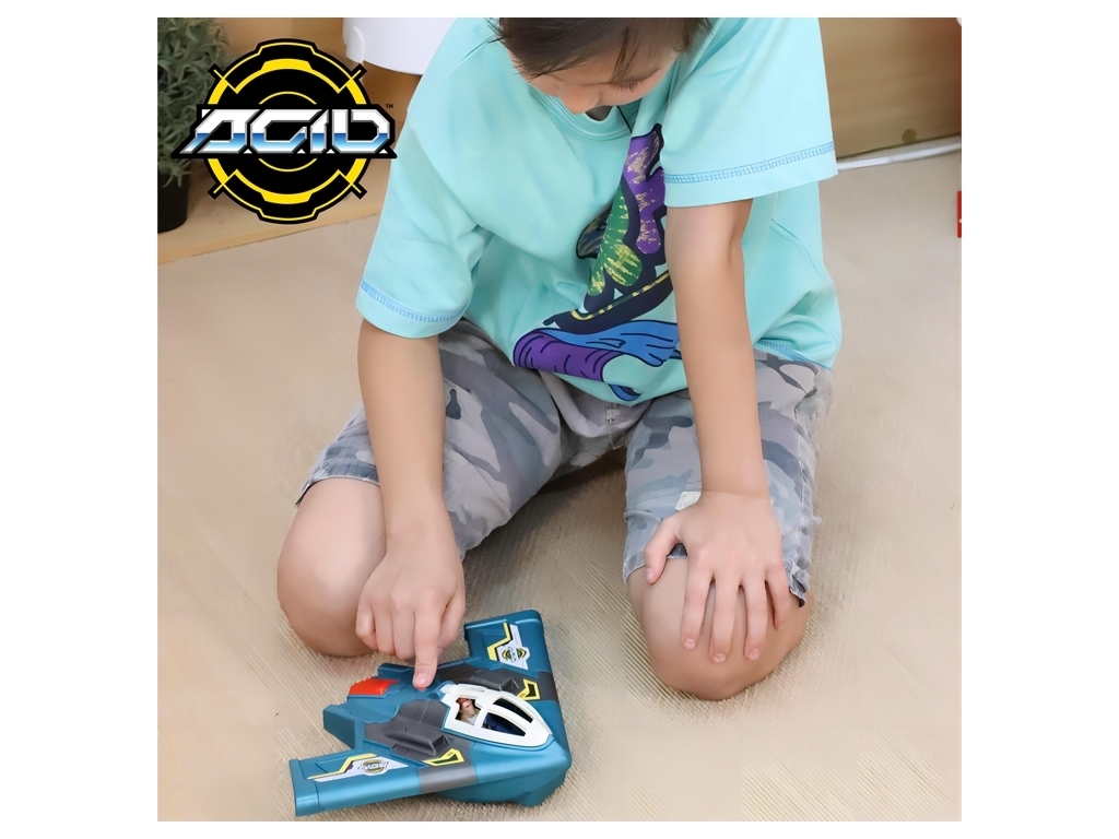 Игровой набор истребитель со светом и звуком AIRZ B-2 Fighter Jet, фигурка агента, ACID