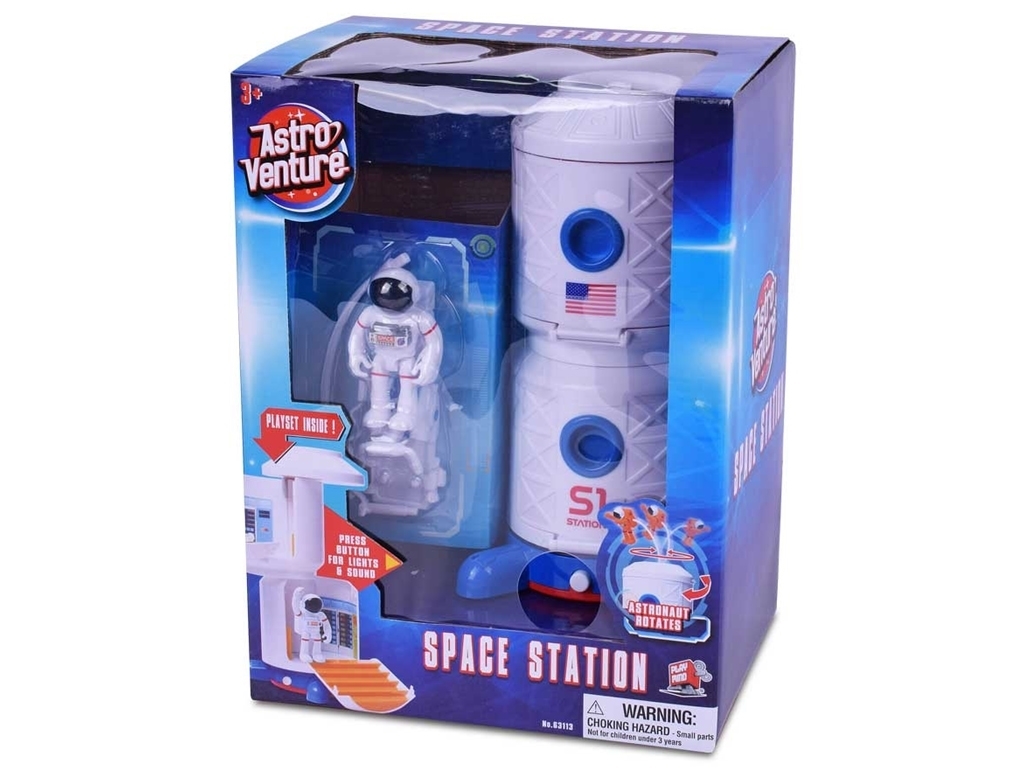 Игровой набор космическая станция со светом и звуком SPACE STATION, фигурка астронавта,Astro Venture