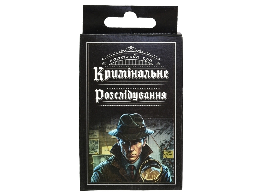 Карткова гра детективна Кримінальне розслідування, картки 10 см, логічні завдання, Strateg