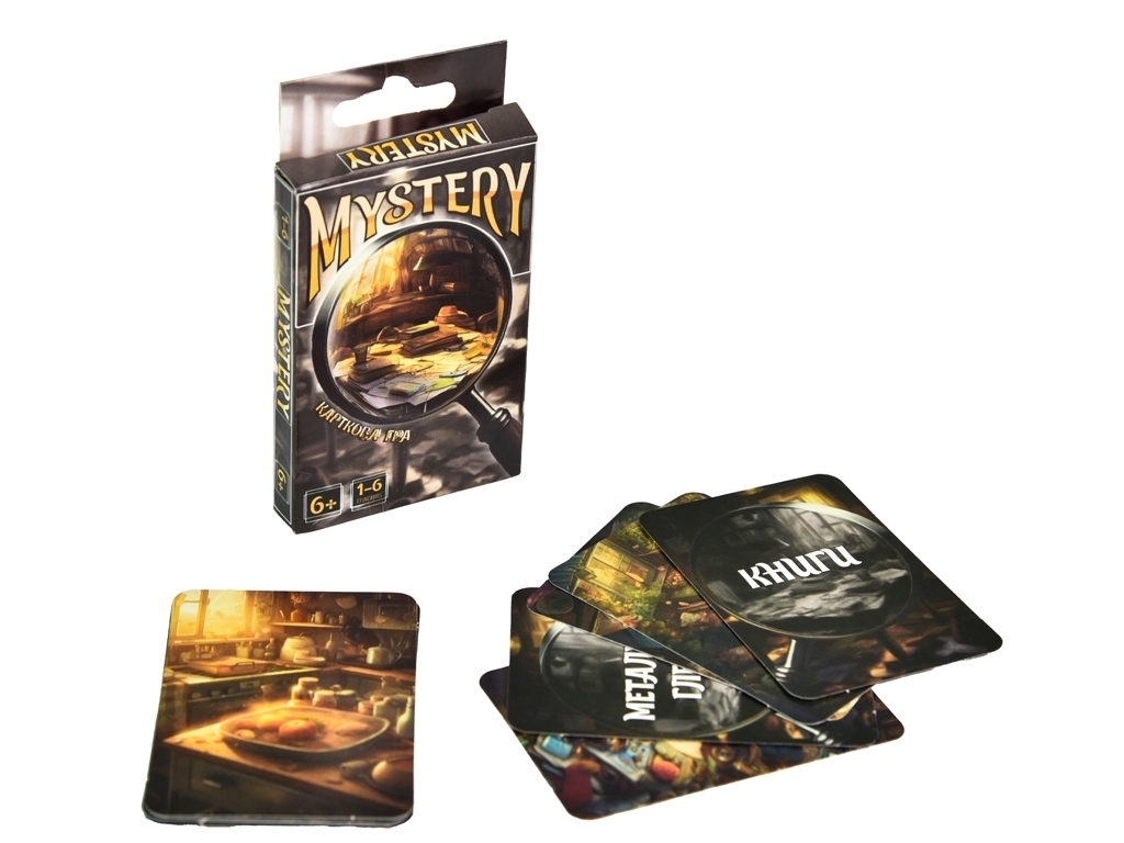 Карточная игра на внимательность Mystery, карты 10 см, поиск предметов, Strateg