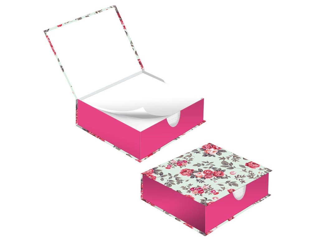 Картонный бокс с бумагой для заметок 90х90мм, Vladi Toys