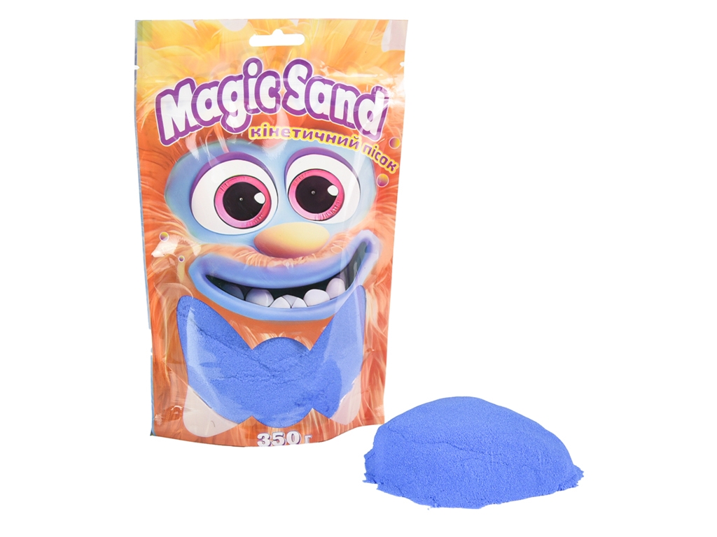 Кинетический песок Magic Sand синий в пакете, 350 г, для лепки, Strateg