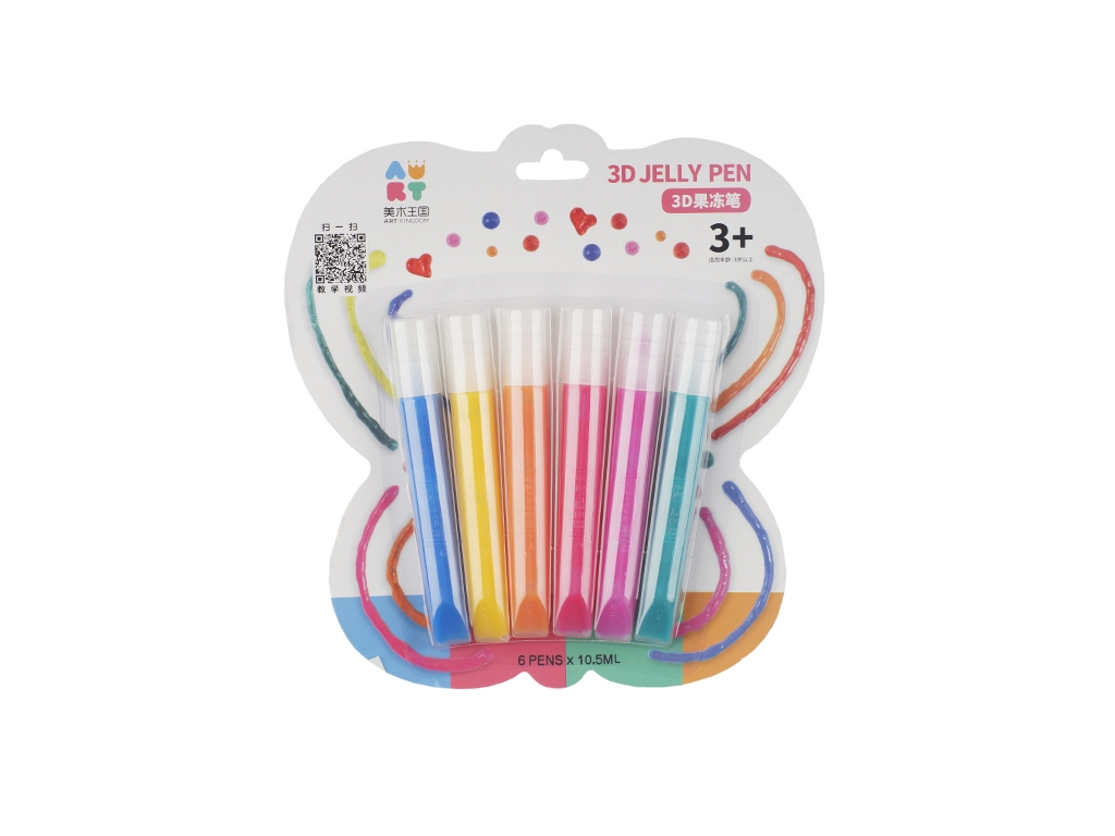 Клей для творчества Jelly Pen 3D 6 шт, ST02366