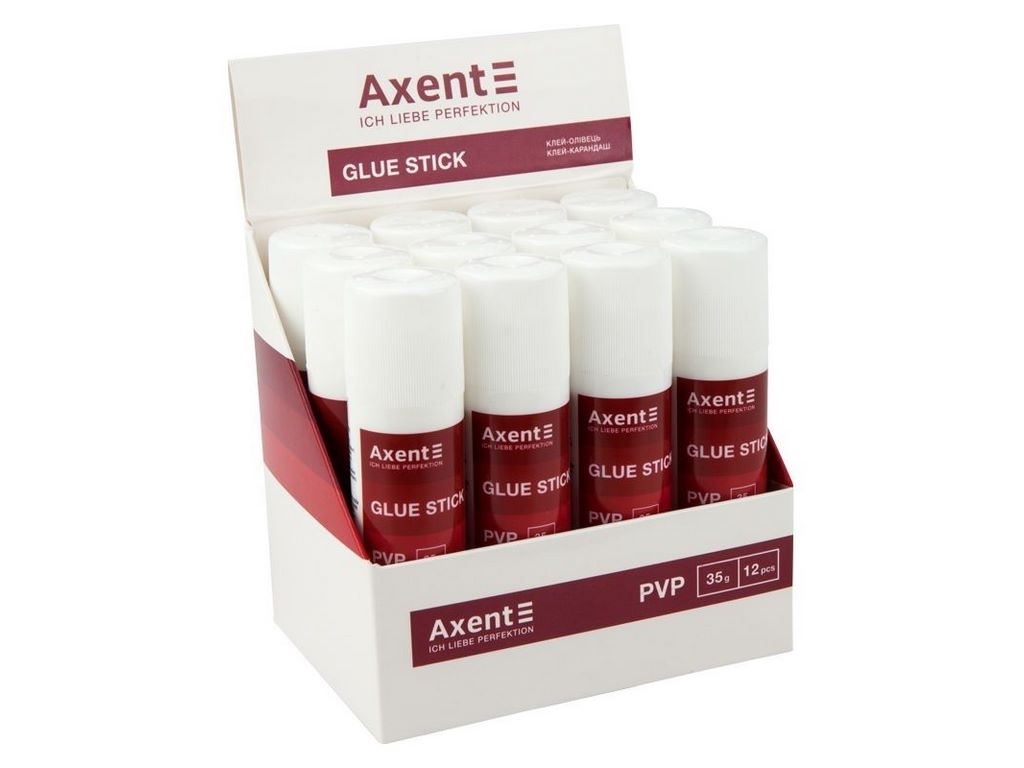 Клей-карандаш PVP Axent 7114-A, 35 г, без растворителей, Axent