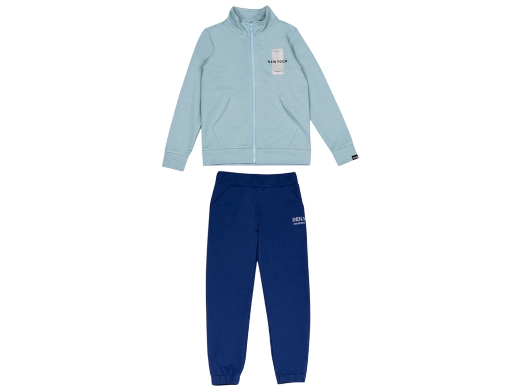 Костюм детский для мальчика KS-24-8, Рост 128 голубой/синий темный, Gabbi