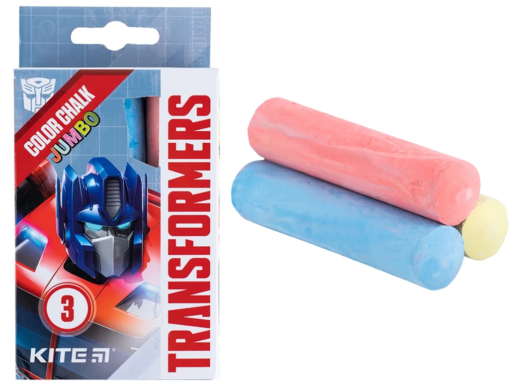 Мел цветной Jumbo Transformers 3 цвета, Kite