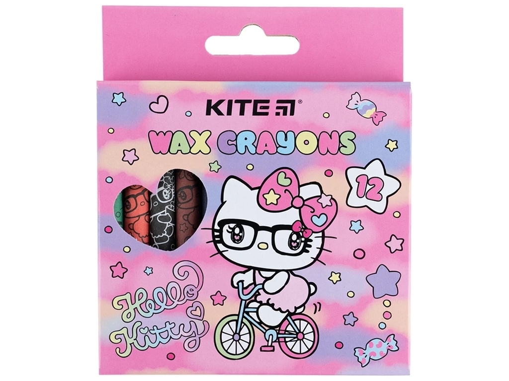 Мел восковый Hello Kitty 12 цветов, Kite