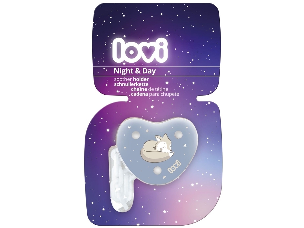 Цепочка к пустышке, Night&Day Boy, пластик, 0м+, 10/893_boy, LOVI