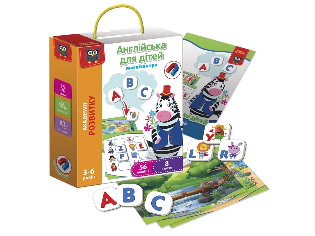Магнітна гра Англійська для дітей, Vladi Toys