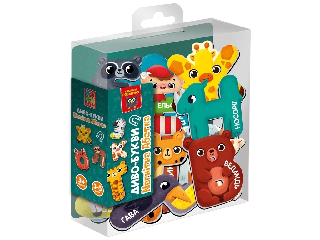Магнітна гра Диво-букви, Абетка, Vladi Toys