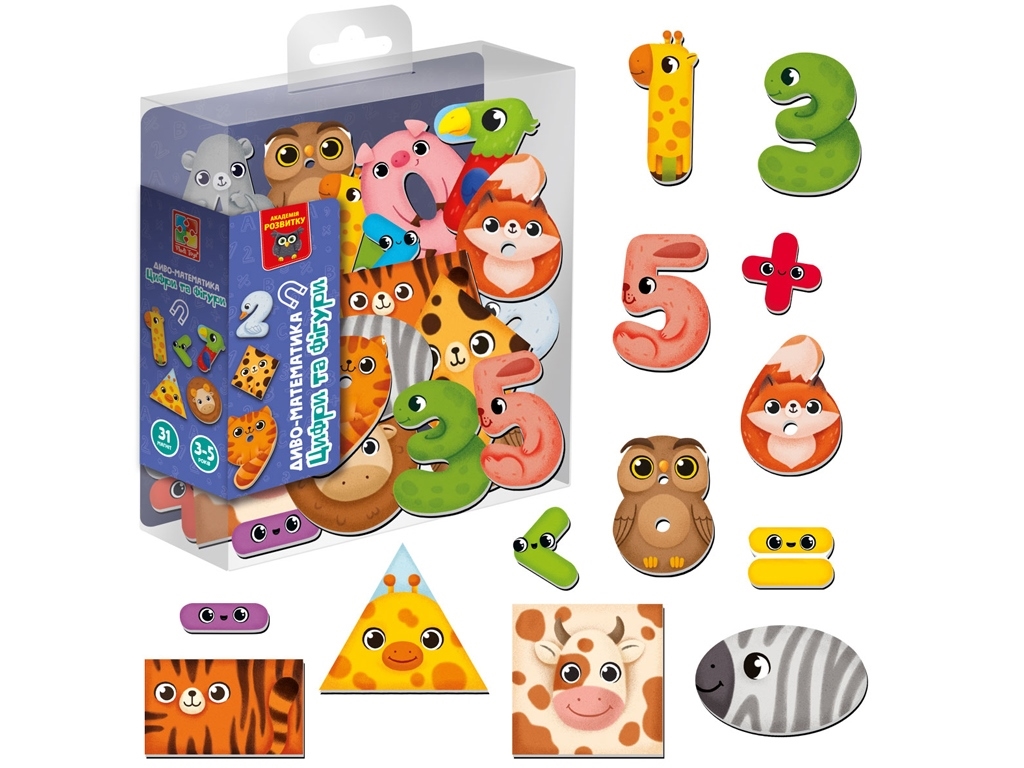 Магнітна гра, Диво-математика, Цифри та фігури, Vladi Toys
