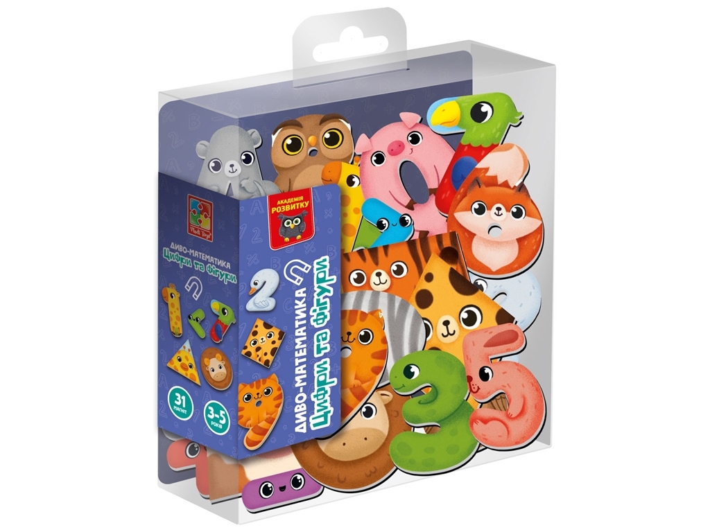 Магнітна гра, Диво-математика, Цифри та фігури, Vladi Toys