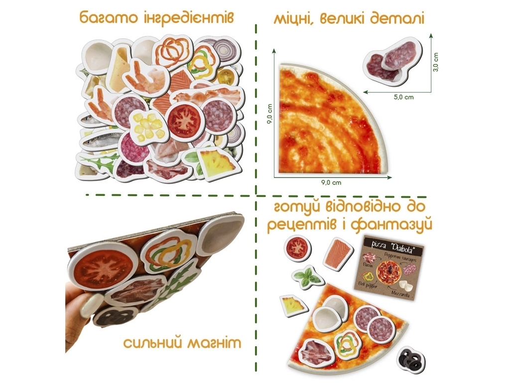 Магнитная игра Pizza. Magdum ML4031-27 EN