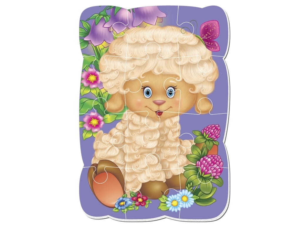 Магнитный пазл развивающий Малыш сможет Овечка, мягкие детали, Vladi Toys