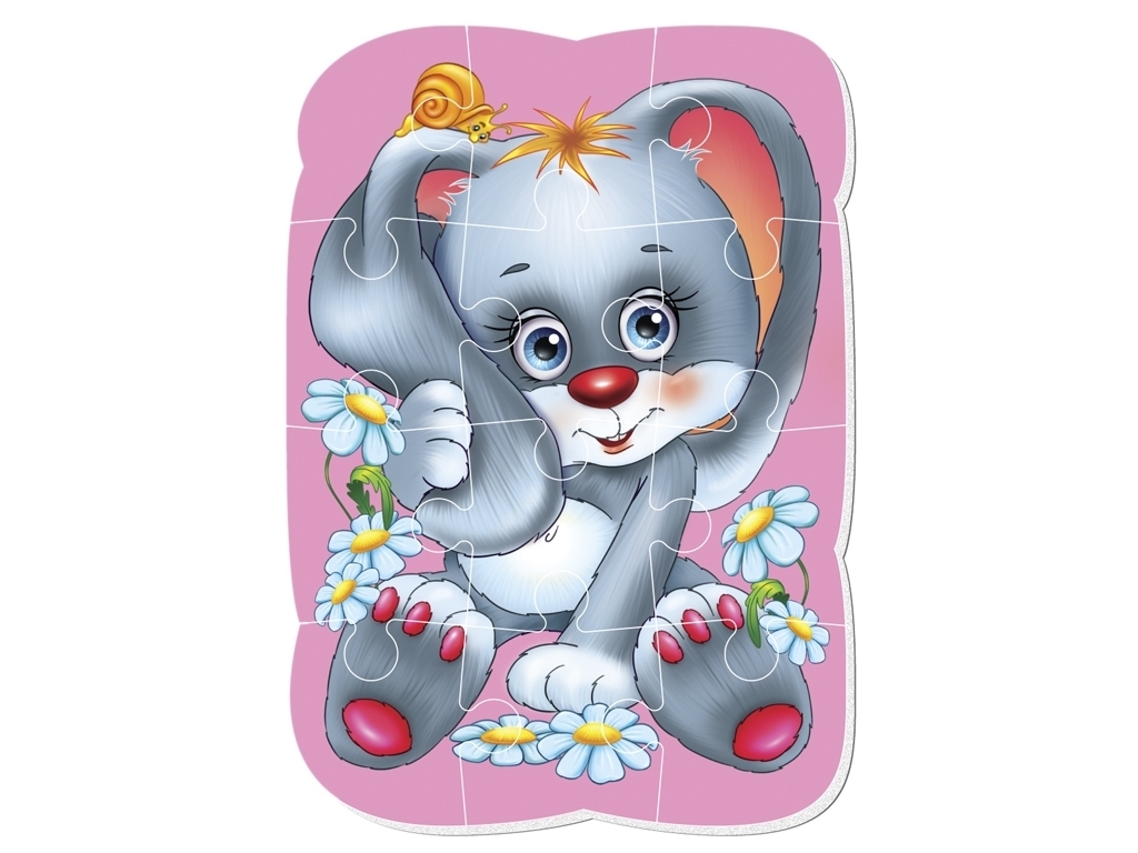 Магнитные пазлы А5 Малыш сможет Зайчик, Vladi Toys
