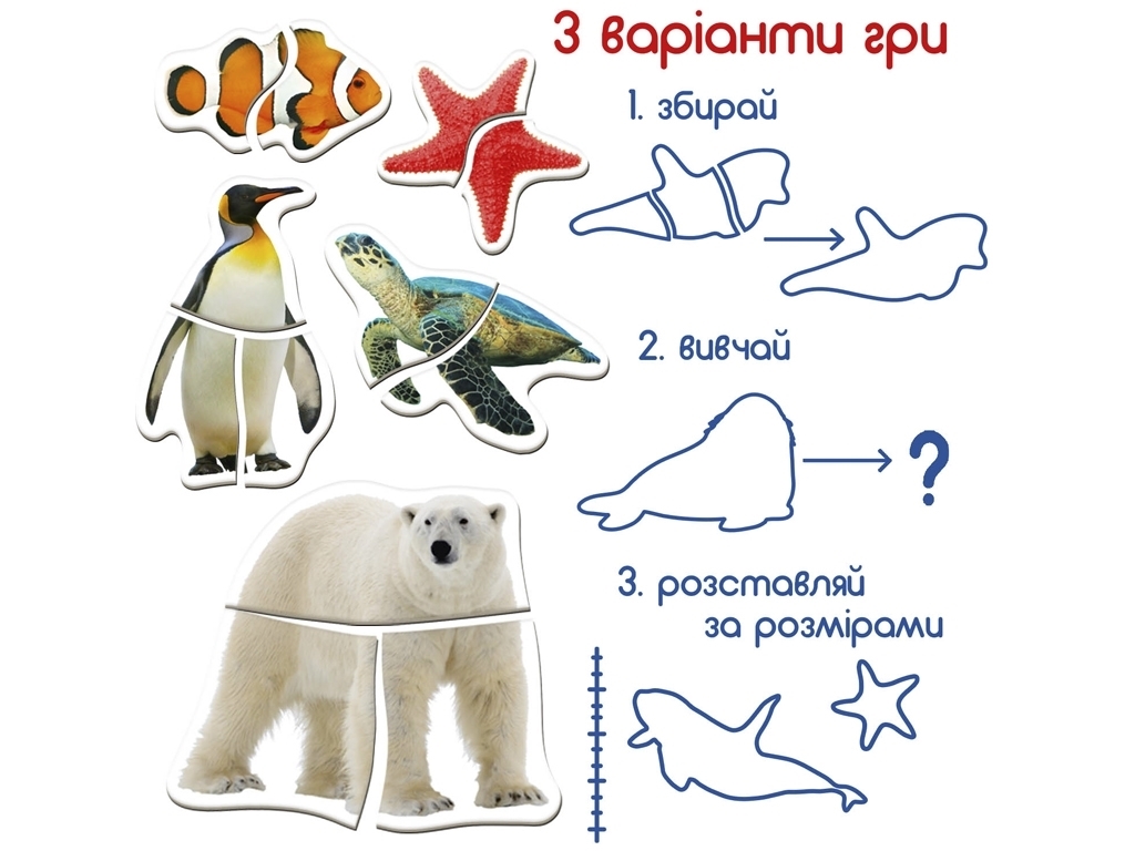 Магнітні пазли Оcean and Sea. Magdum ML4031-35 EN