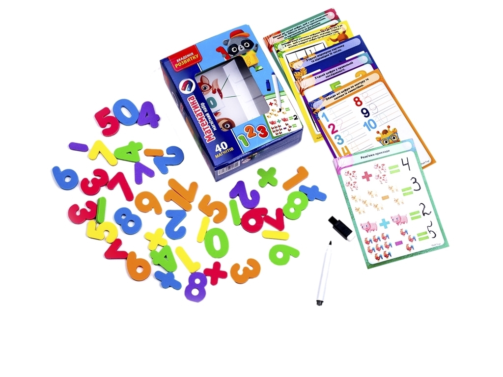 Магнітний набір Математика з маркером, Vladi Toys