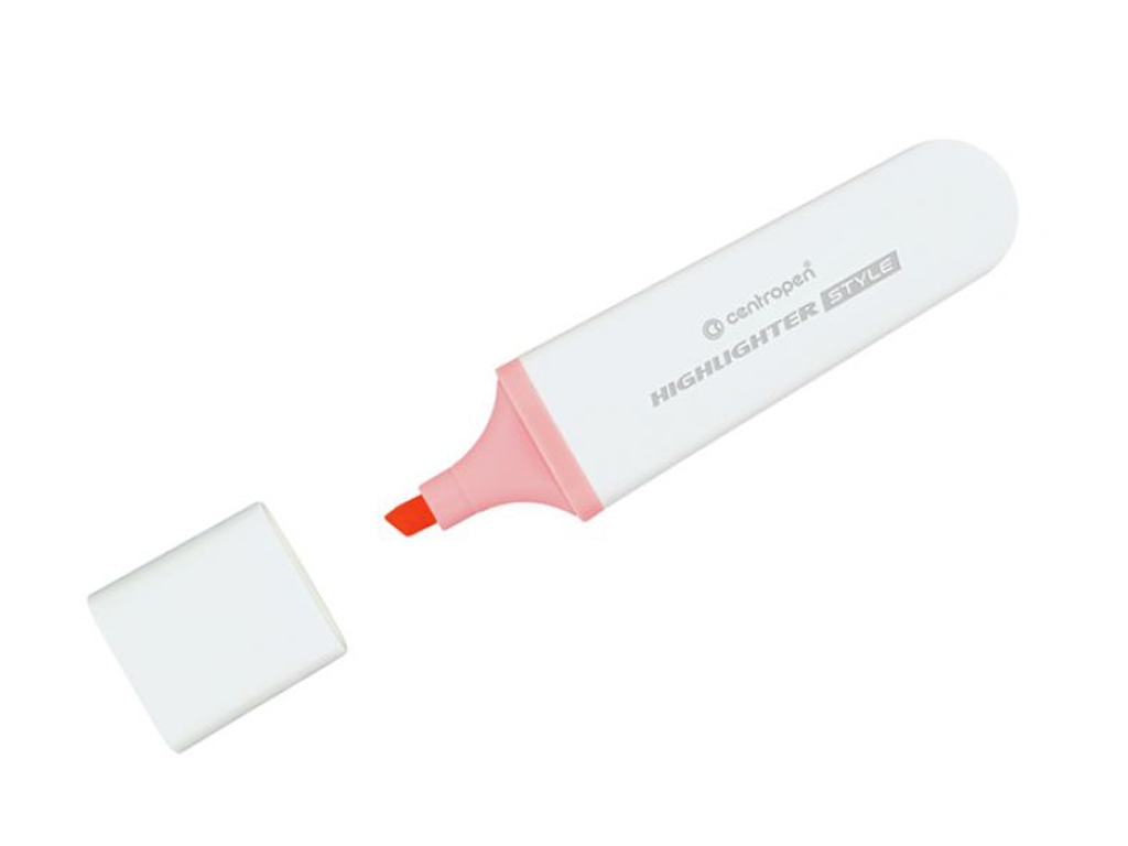 Маркер Highlighter Style клиноподібний пастельний рожевий 1-4,6 мм, для виділення тексту, Centropen