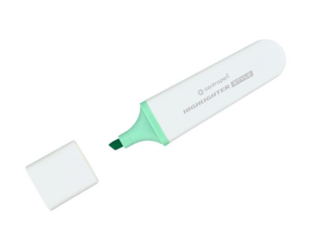 Маркер Highlighter Style клиноподібний пастельний зелений 1-4,6 мм, для виділення тексту, Centropen