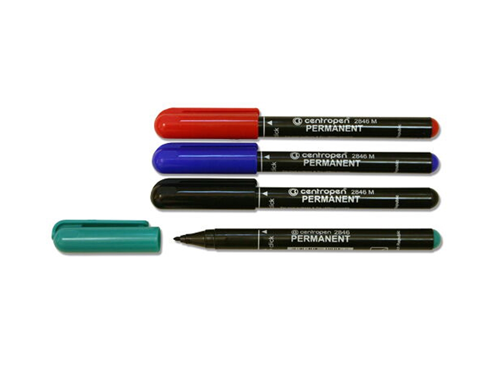 Маркер перманентный набор Permanent, 4 шт. Centropen