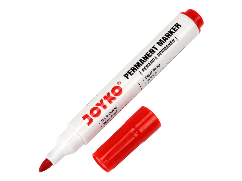 Маркер перманентний червоний. JOYKO PM-18 red