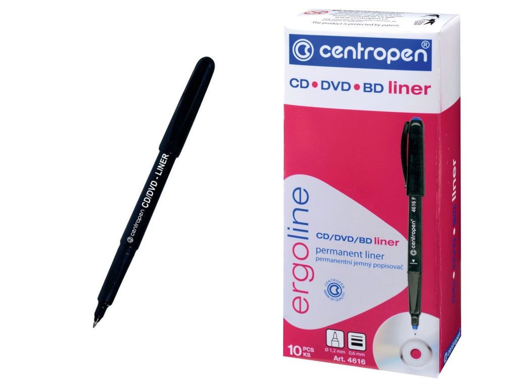 Маркер CD-Liner ergoline зелений 0,6 мм. Centropen 4616/04