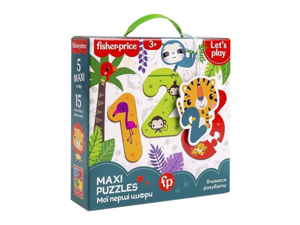 Maxi puzzle Fisher Price, Мои первые цифры, Vladi Toys VT1711-07