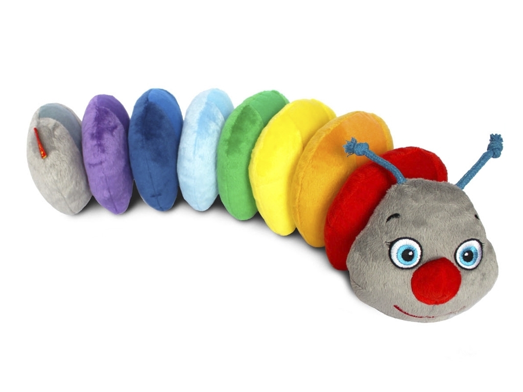 Мягкая развивающая игрушка Гусеница Rainbow. Macik МС 040701-01