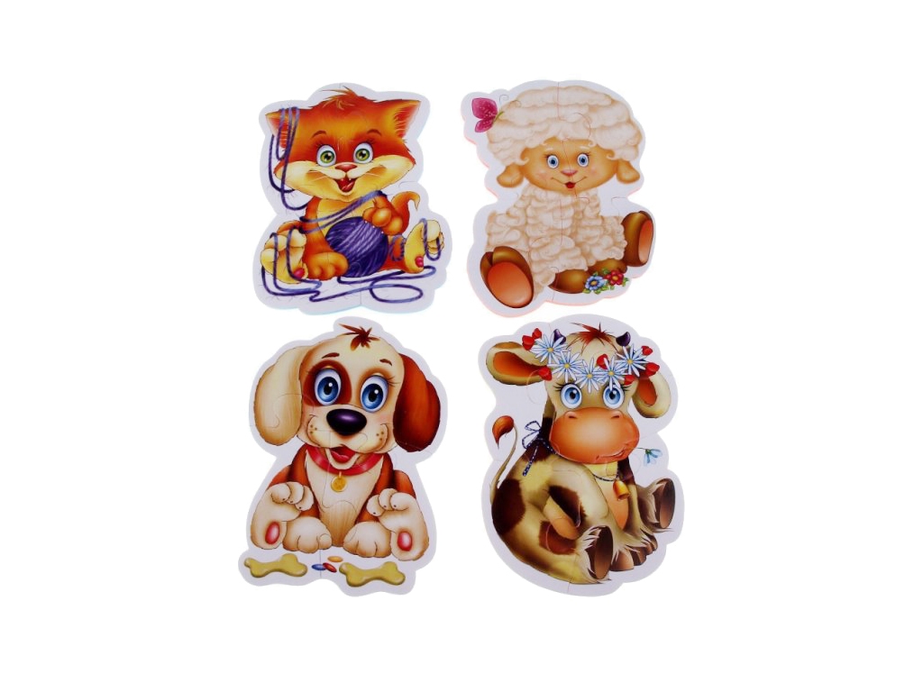 Мягкие Беби пазлы Домашние любимцы, Vladi Toys