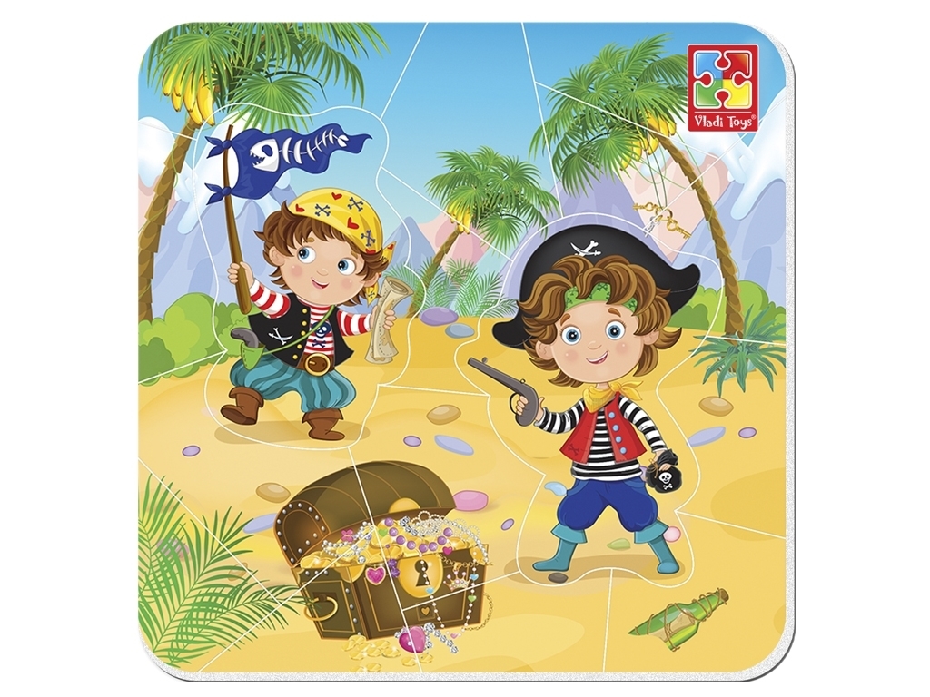 Мягкие магнитные пазлы Малыш сможет, Пираты, Vladi Toys