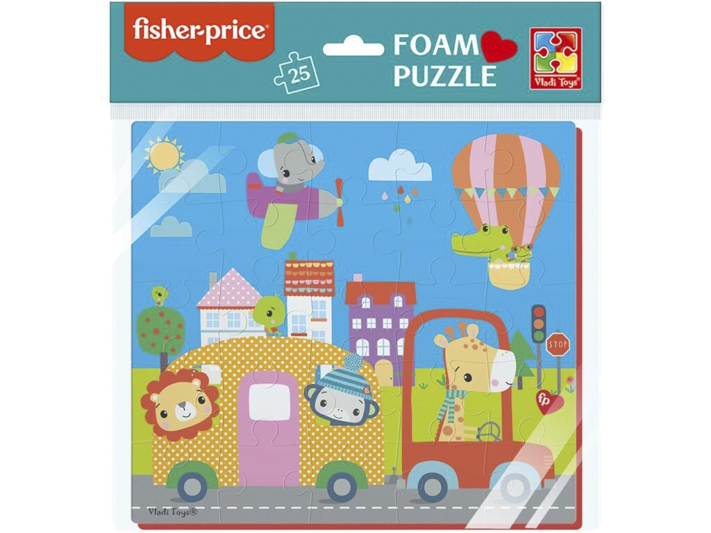 Мягкие пазлы 22х23 Fisher Price, Город, Vladi Toys