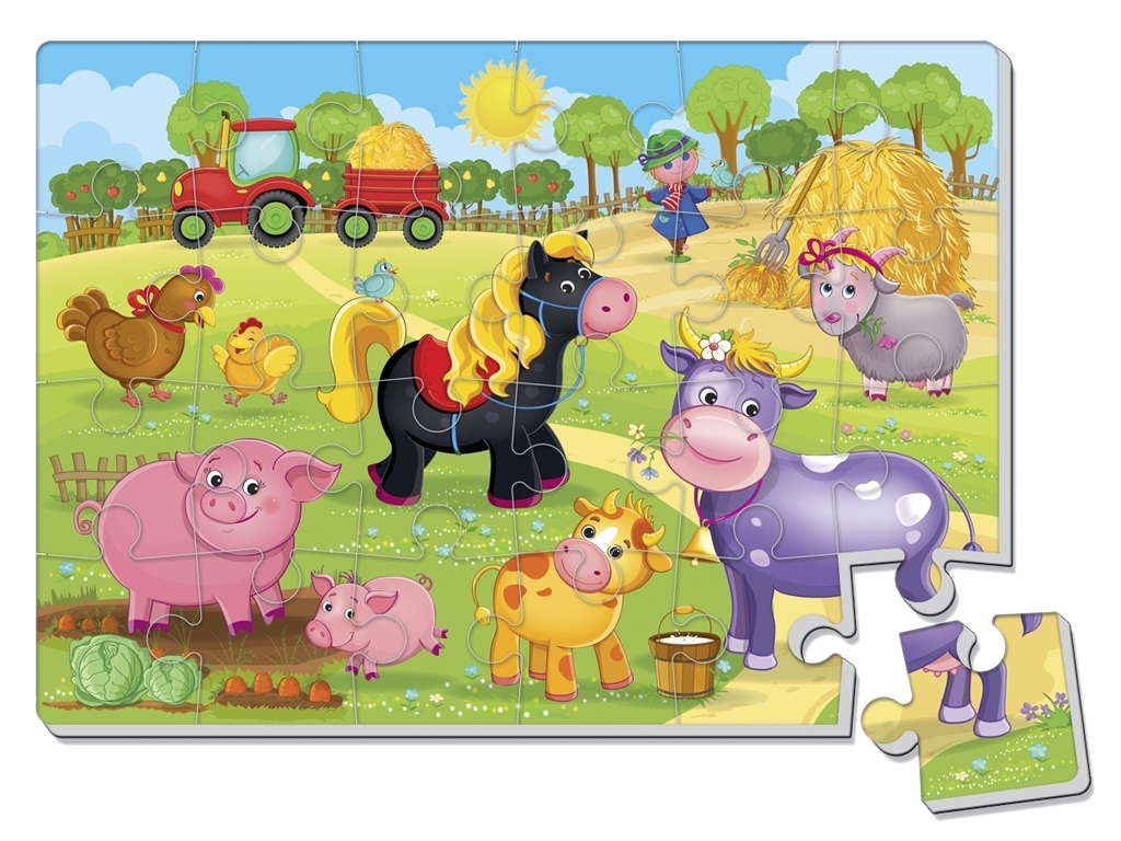 Мягкие пазлы А4, Малыш сможет Ферма, Vladi Toys