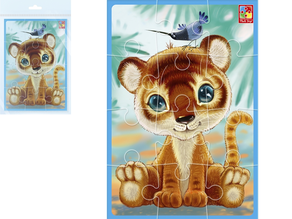 Мягкие пазлы А5, Малыш сможет Тигрёнок, Vladi Toys