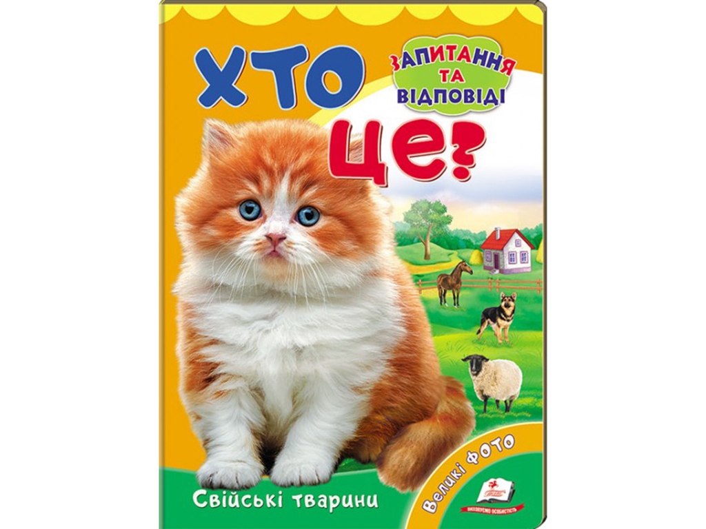 Книга-картонка "Кто это? Домашние животные", с большими фото, 2–5 лет, Н. Томашевская, Пегас