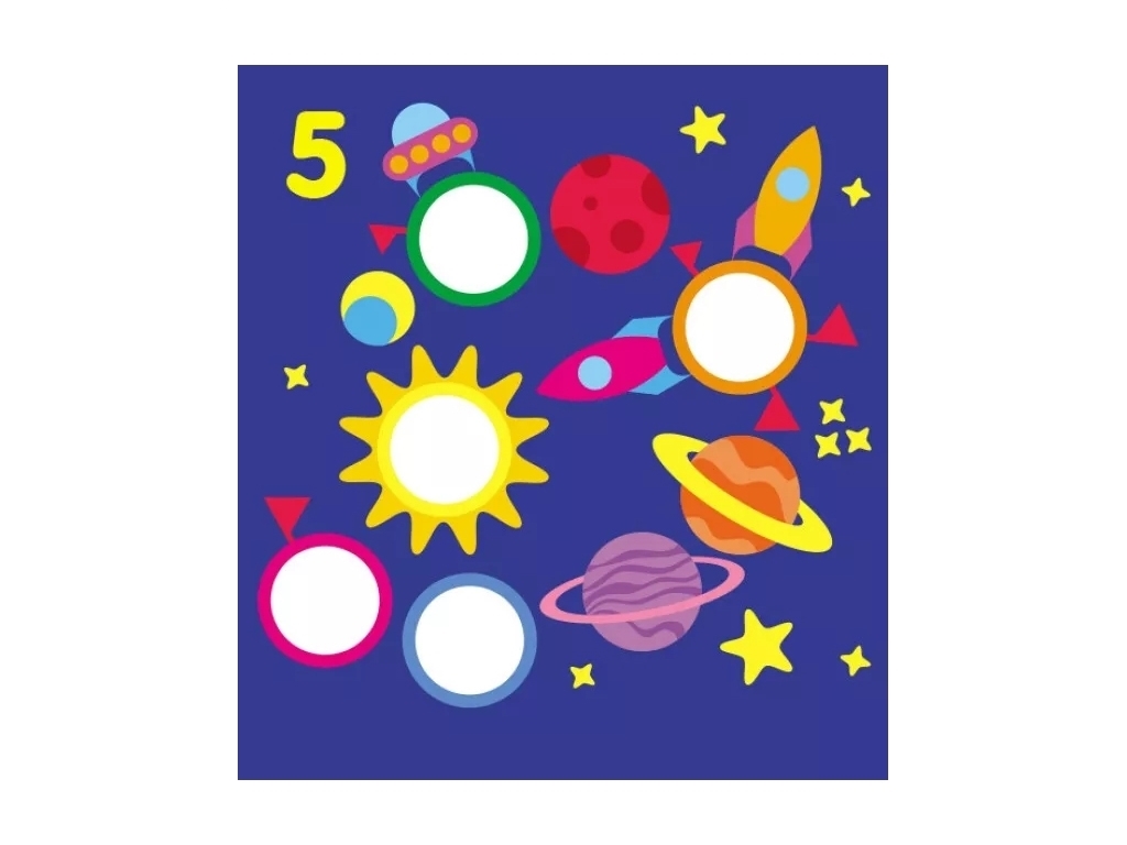 Творческая книга "Мозаика из наклеек. Кружочки", 3-5 г., Ранок