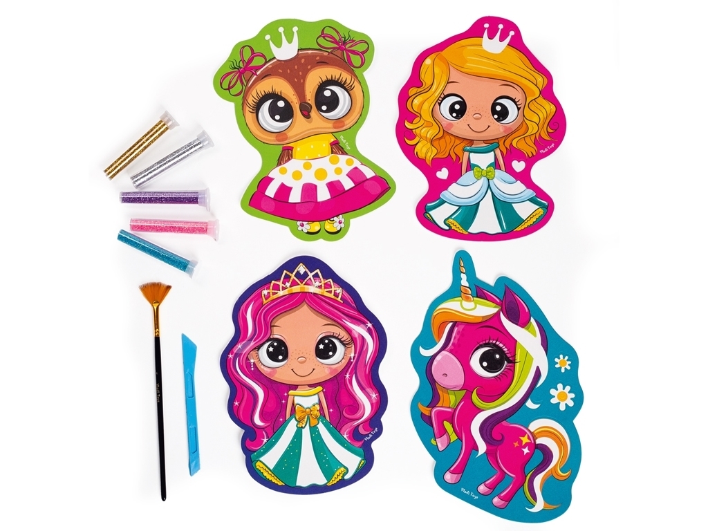 Набор для творчества картины из глитера Сказочные принцессы, Vladi Toys VT4501-10