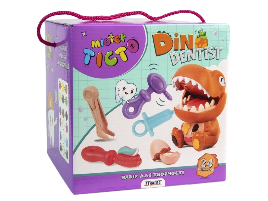 Набір для творчості тісто для ліплення Mister Tisto Dino Dentist, Strateg