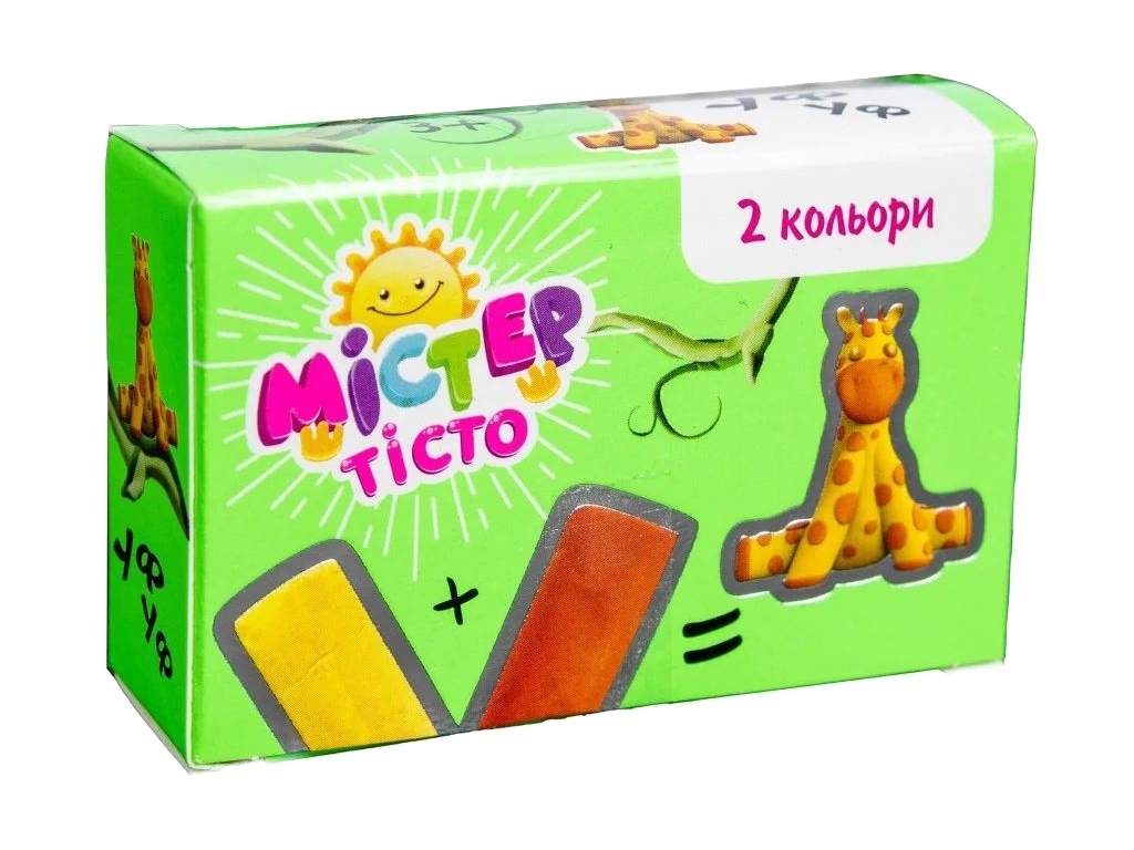 Набір для творчості тісто для ліплення Mister Tisto Жираф, 2 кольори, Strateg
