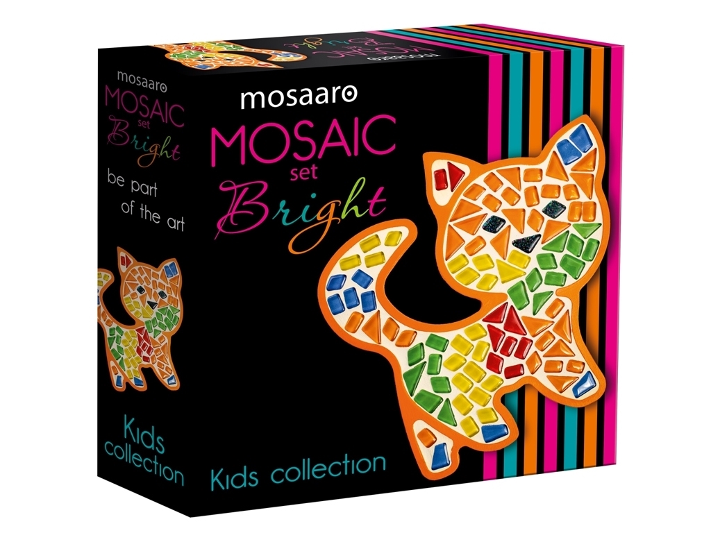 Набір для творчості скляна мозаїка Котик, Mosaaro