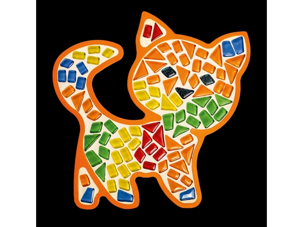 Набір для творчості скляна мозаїка Котик, Mosaaro