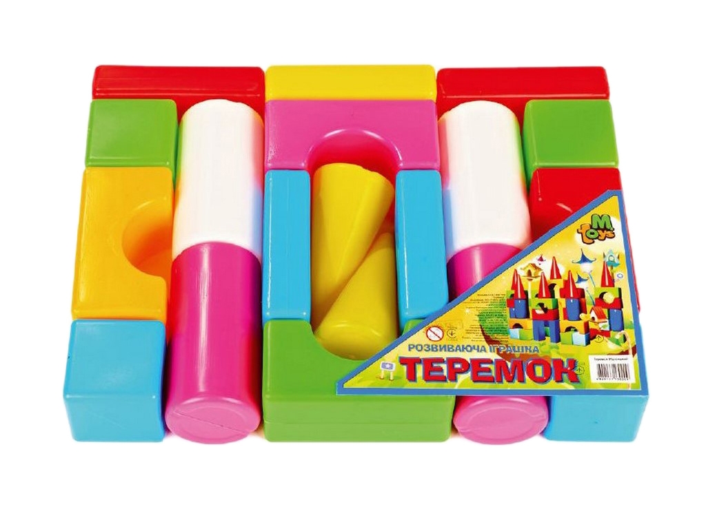 Набор кубиков Теремок малый. M.Toys 08071. 19 деталей