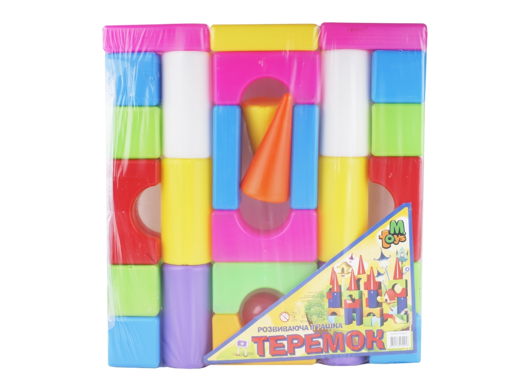 Набір кубиків Теремок середній. M.Toys 08072. 27 деталей
