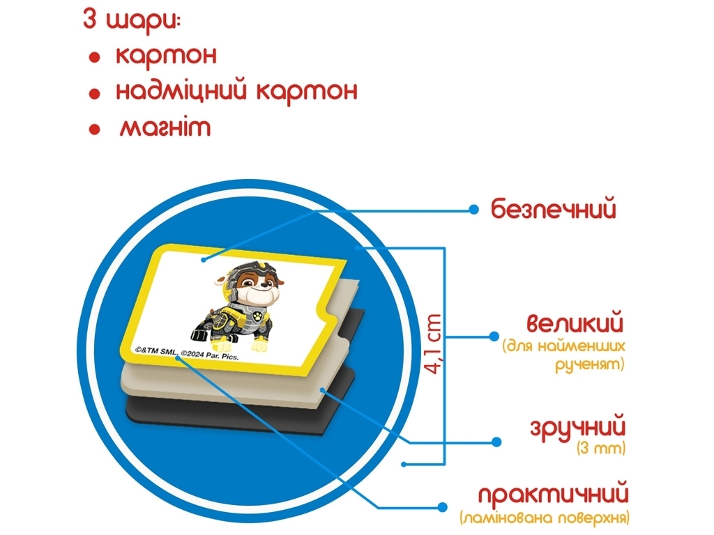 Набор магнитов Щенок патруль Цвета. Magdum ML4034-21