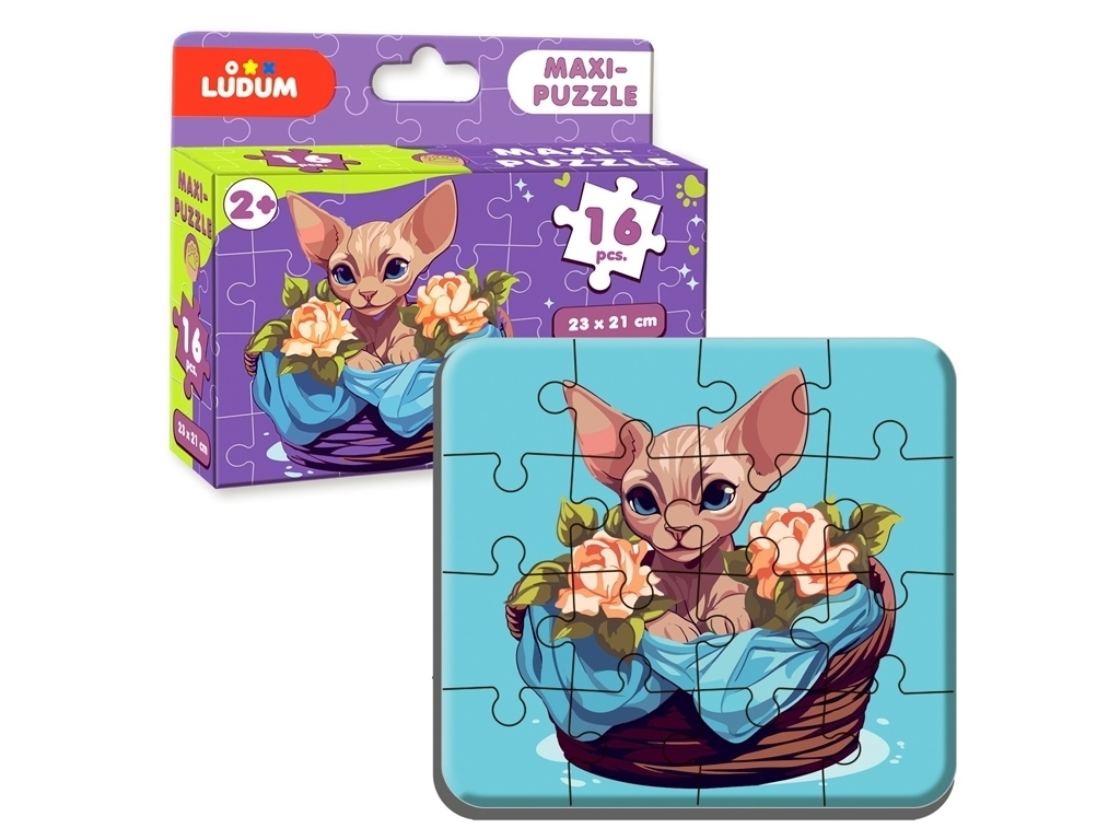 Набір пазлів 2в1 Котик 2+Песик 2. Ludum