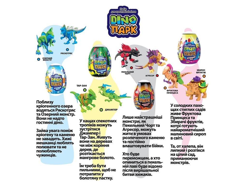 Набір тесту для ліплення Dino Park. ТМ LOVIN'DO 41202