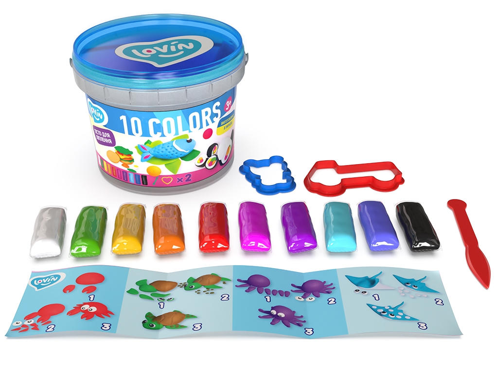 Набір тіста для ліплення 10 Colors. ТМ LOVIN'DO 41154
