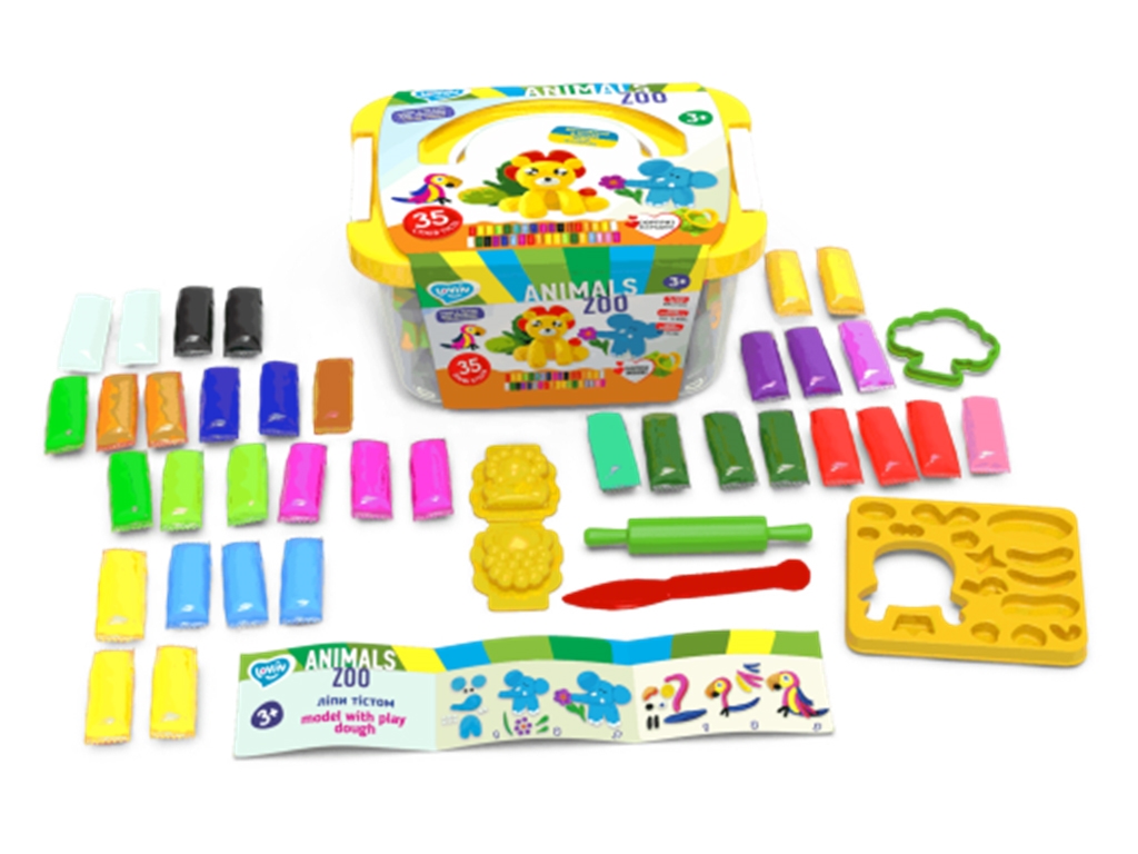 Набір тісто для ліплення Zoo animals box. ТМ LOVIN'DO 41221