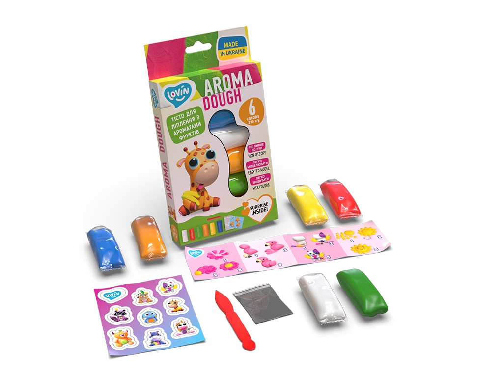 Набір тісту для ліплення Aroma. TM Lovin 41178. 6 кольорів.