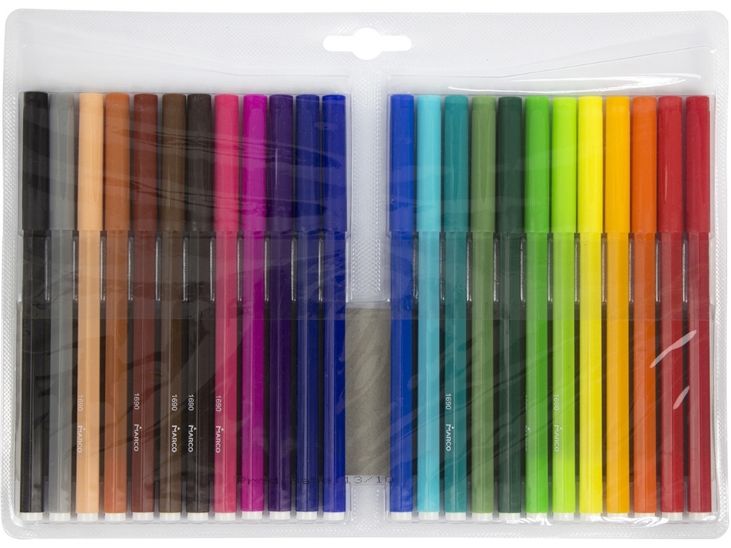 Набір водних фломастерів 24 кольори Super Washable. Marco 1690-24