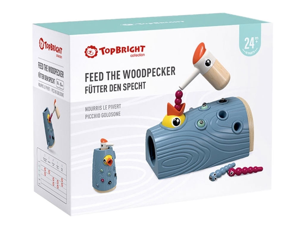 Детская игрушка деревянная кормление с магнитными червячками